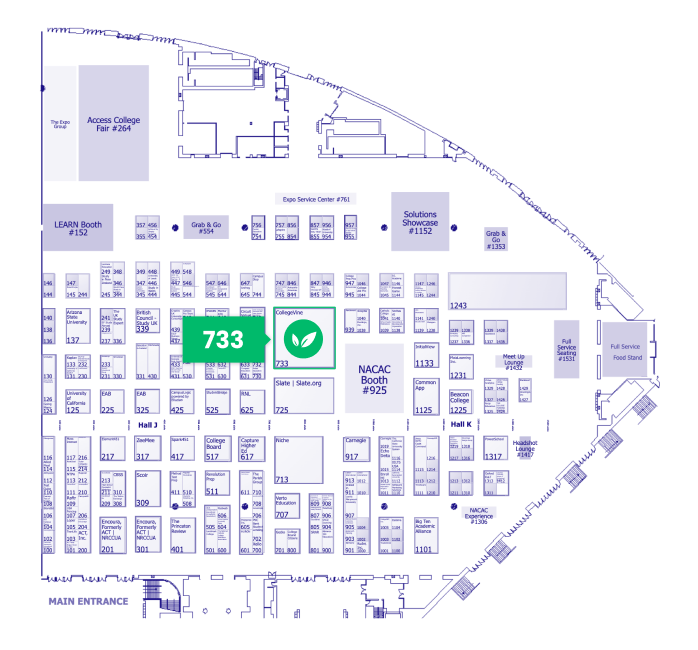 NACAC 2024 map CollegeVine
